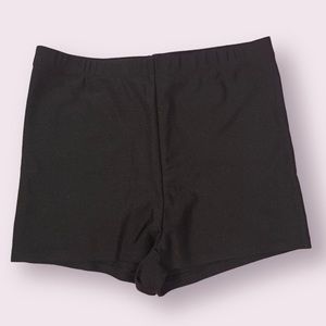 Black spandex hot pants